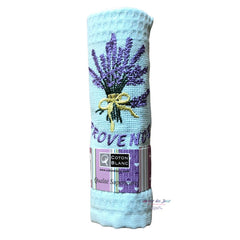 Provence Embroidered Lavender Bouquet Waffle Weave Towel