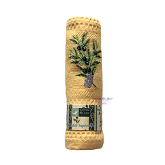 Provence Embroidered Olive Cicada Waffle Weave Towel