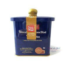 Thin Brittany Galettes in Blue Tin Box - Butter Cookies by Traou Mad