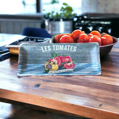 Provence Colorful Enameled Metal Small Rectangular Serving Trays