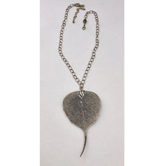 FEUILLE D'ARGENT - Silver Plated Leaf Necklace