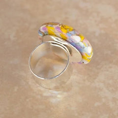 Pastel & Silver Ring