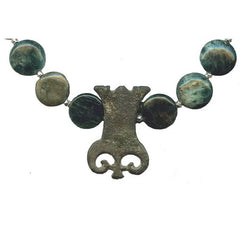 LARAGNE- Bronze Fibula & Apatite Necklace