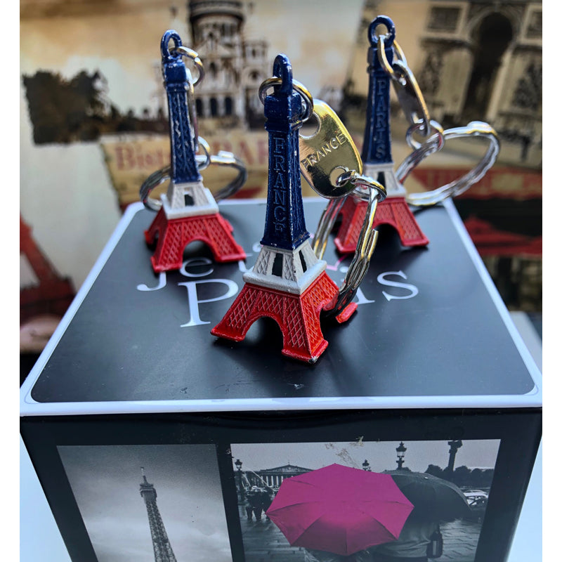 Eiffel Tower Key Ring - Paris Souvenir - French Flag Colors – Flavors of  France
