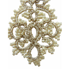 Lace Small White Chandelier Earrings by French Designer Lorina