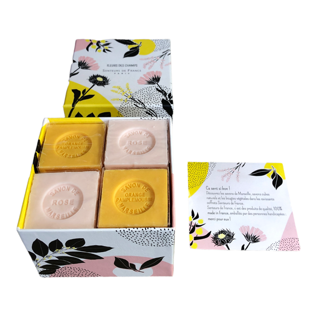 Marseille Soap Gift Box - Fleurs des Champs