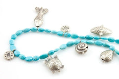 Mer Turquoise - Thai silver & Sleeping Beauty Necklace