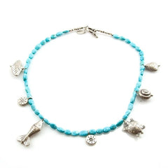 Mer Turquoise - Thai silver & Sleeping Beauty Necklace