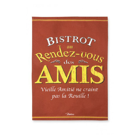French Dish Towel Bistrot des Amis