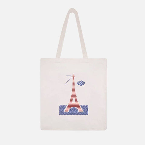 French Tote Bag - The Seine in Paris - Medium