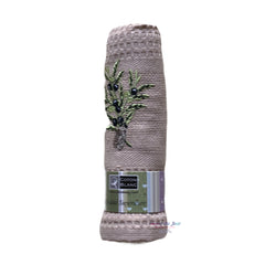 Provence Embroidered Olive Cicada Waffle Weave Towel